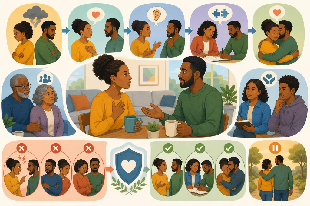Kind Disagreement in Love: Stay Kind, Stay Honest visual guide