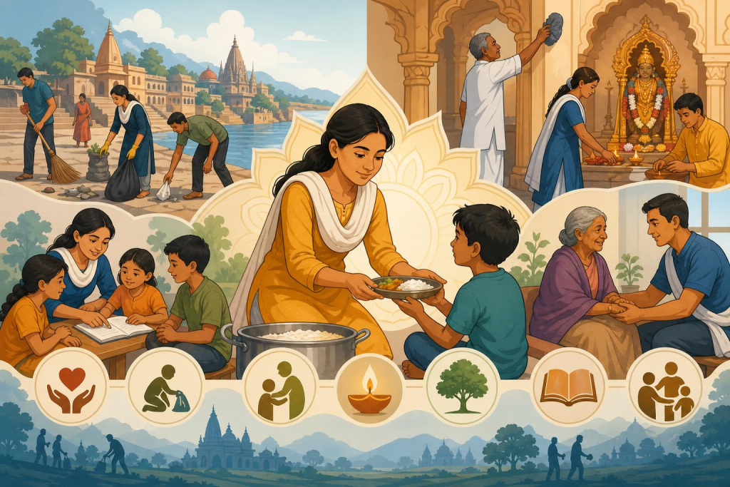 Seva Selfless Service in Hindu Traditions visual guide