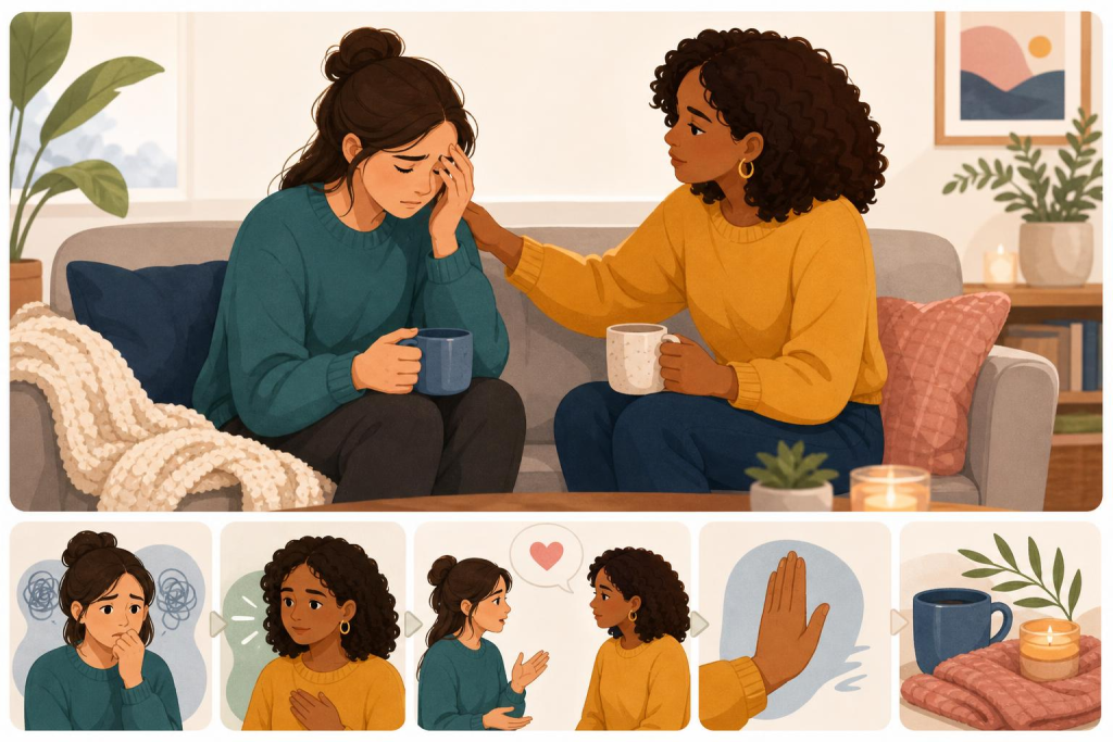 When a Friend Is Hurting: How to Support a Hurting Friend Without Trying to Fix Everything visual guide