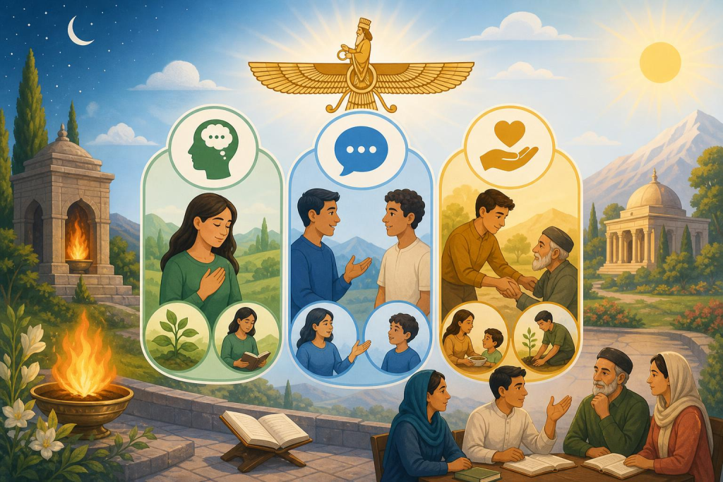 Zoroastrian Good Thoughts Words Deeds Explained visual guide