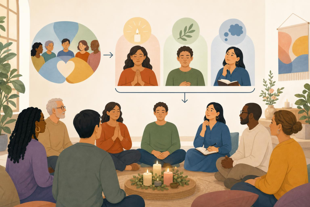 Inclusive Spiritual Reflection for Community Gatherings visual guide