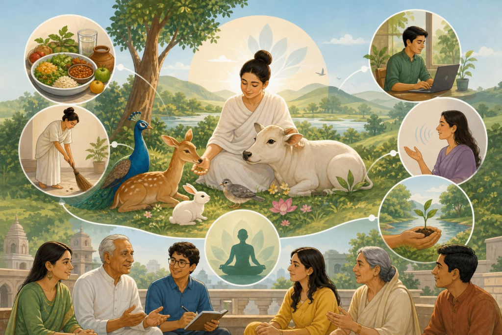 Jain Compassion and Nonviolence: A Gentle Guide visual guide